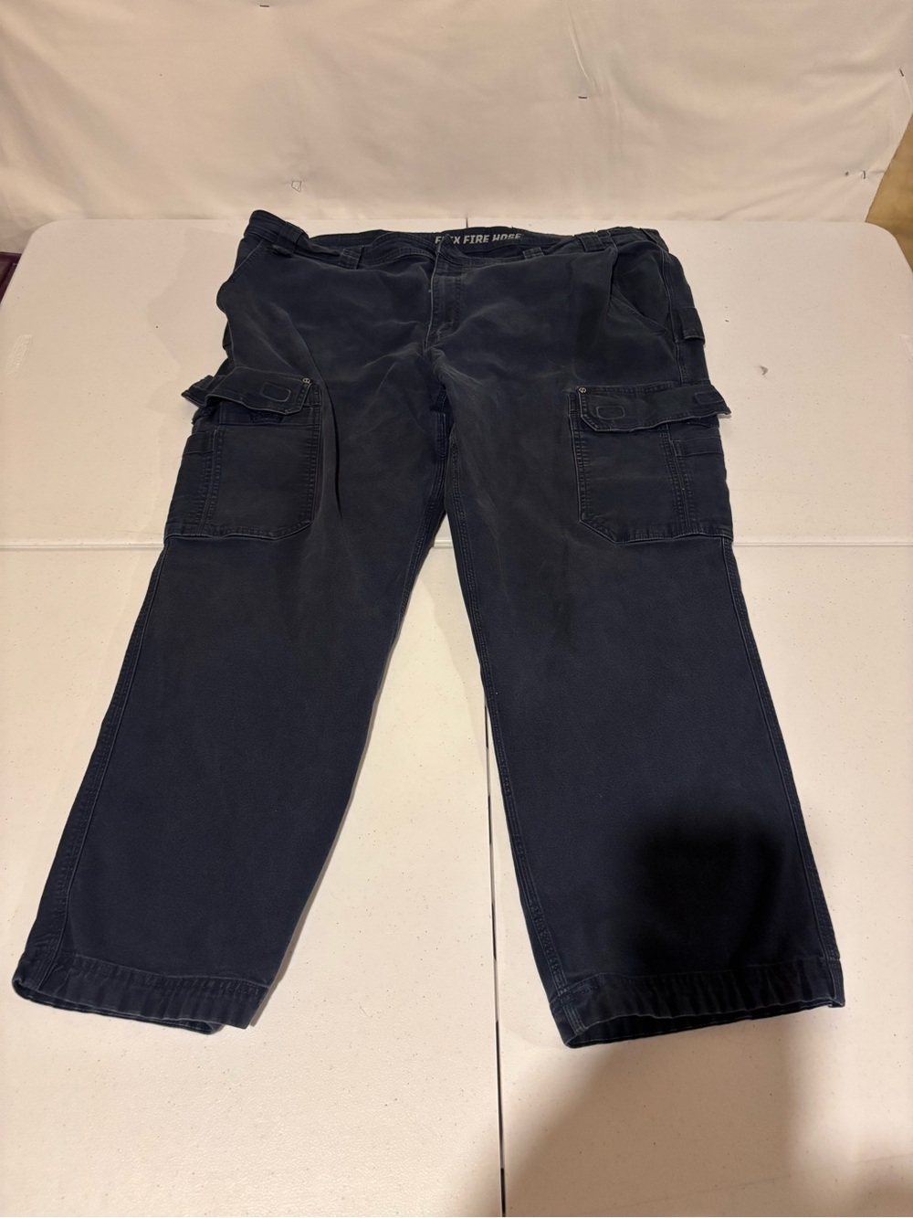 Duluth Trading Co Flex Fire Hose Men’s Size 46x30 Navy Blue Cargo Utility Pants